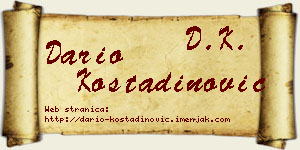 Dario Kostadinović vizit kartica